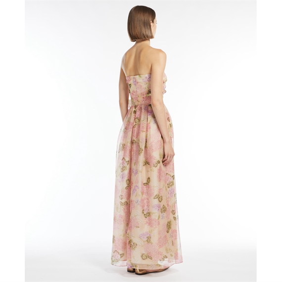 Max Mara Studio Lisetta Kjole, Ivory Geranium Print